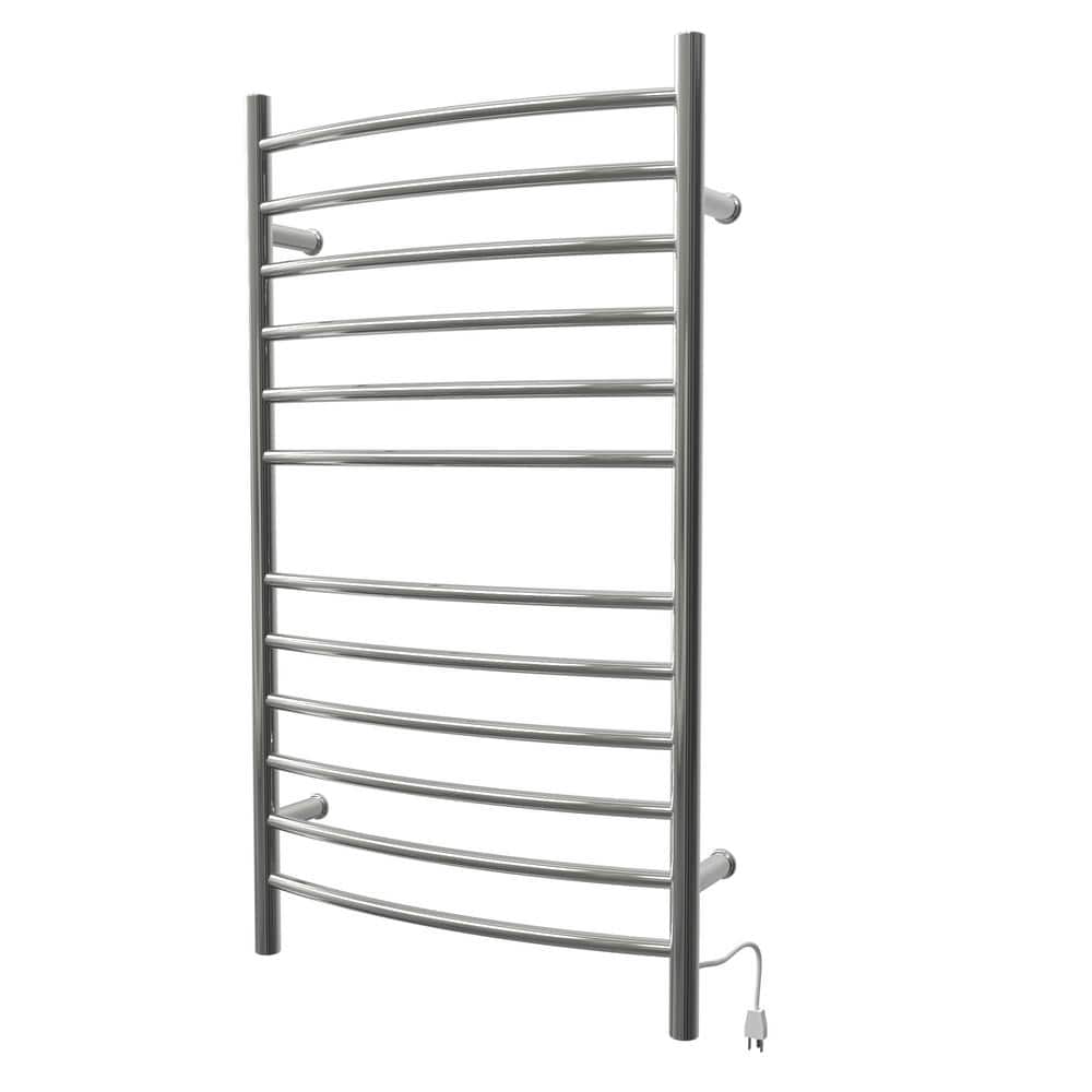 Radiant Large Curved Towel Warmer Hybrid Hardwired or Plug in