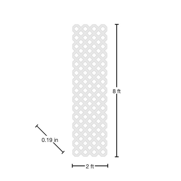 Grid Axcents 48 in. W X 8 ft. L Saguaro Plastic Lattice Panel Grid Axcents 48 in. W X 8 ft. L Saguaro Plastic Lattice Panel