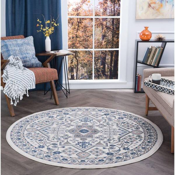 Tayse Rugs Hampton Oriental Gray 5 ft. x 7 ft. Indoor Area Rug HMP4009 5x7  - The Home Depot