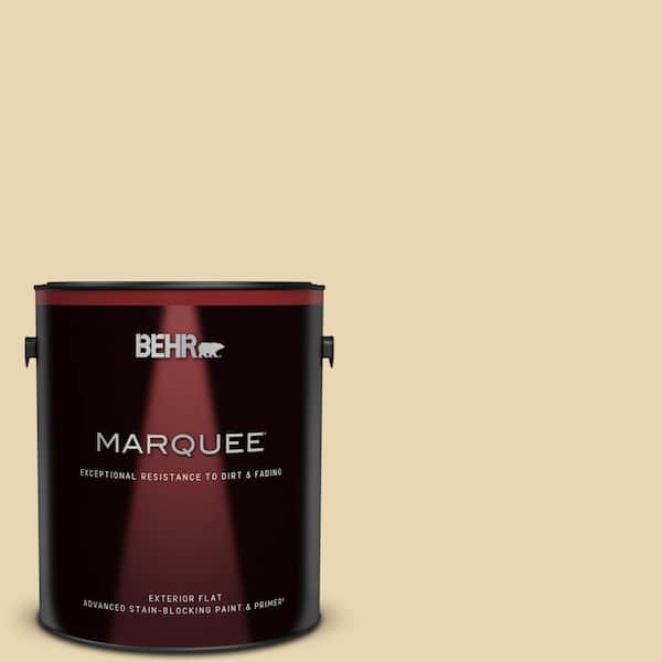 BEHR MARQUEE 1 gal. #ICC-93 Champagne Gold Flat Exterior Paint & Primer