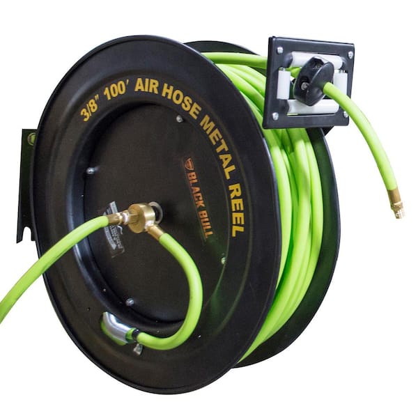 BLACK BULL 100 ft. Retractable Air Hose Reel with Auto Rewind 806205 - The  Home Depot