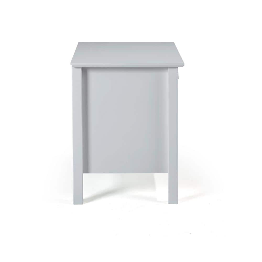 Simplicity Dove Gray Brazilian Pine Nightstand with Drawer