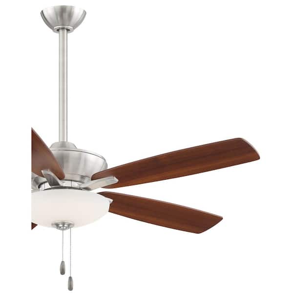 MINKA-AIRE Minute 52 in. Integrated LED Indoor Brushed Nickel Ceiling Fan  with Light Kit F553L-BN/DW The Home Depot
