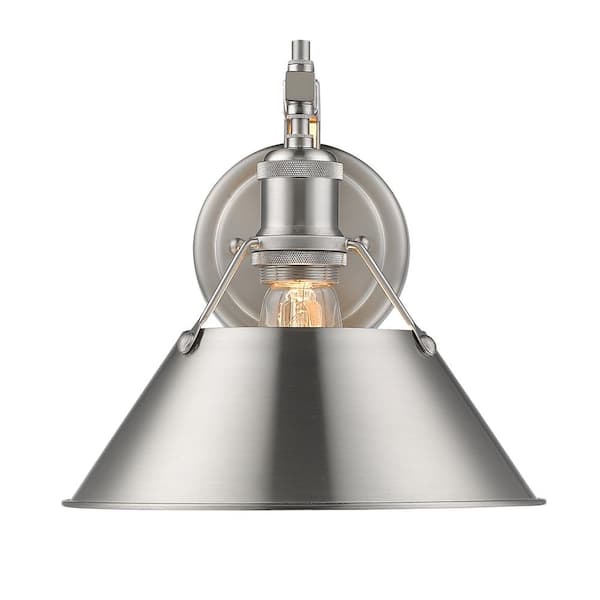 Golden Lighting Orwell PW 1-Light Pewter Sconce with Pewter Shade
