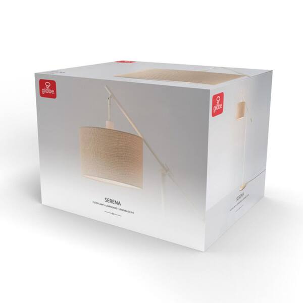 GLOBE Electric Powell 63 Floor Lamp - Matte Black With Antique Brass, Stepless Dimmer Switch, 5-Foot Cord