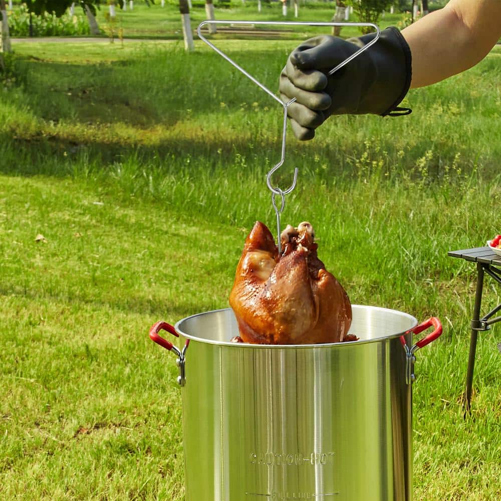 VEVOR VEVOR Premium Aluminum 30 Qt. Turkey Fryer And 10 Qt. Fish Fryer Boiler Steamer Set