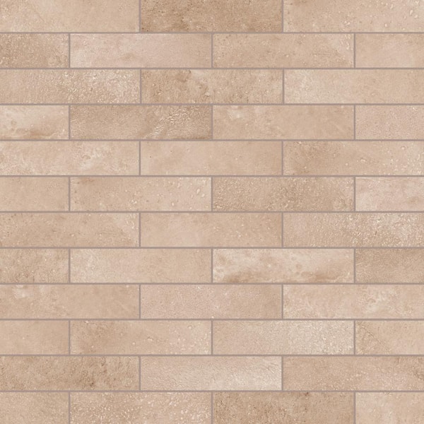 Merola Tile Aspdin Brick Cotto 2-3/8 in. x 9-3/4 in. Porcelain Floor and Wall Take Home Tile Sample