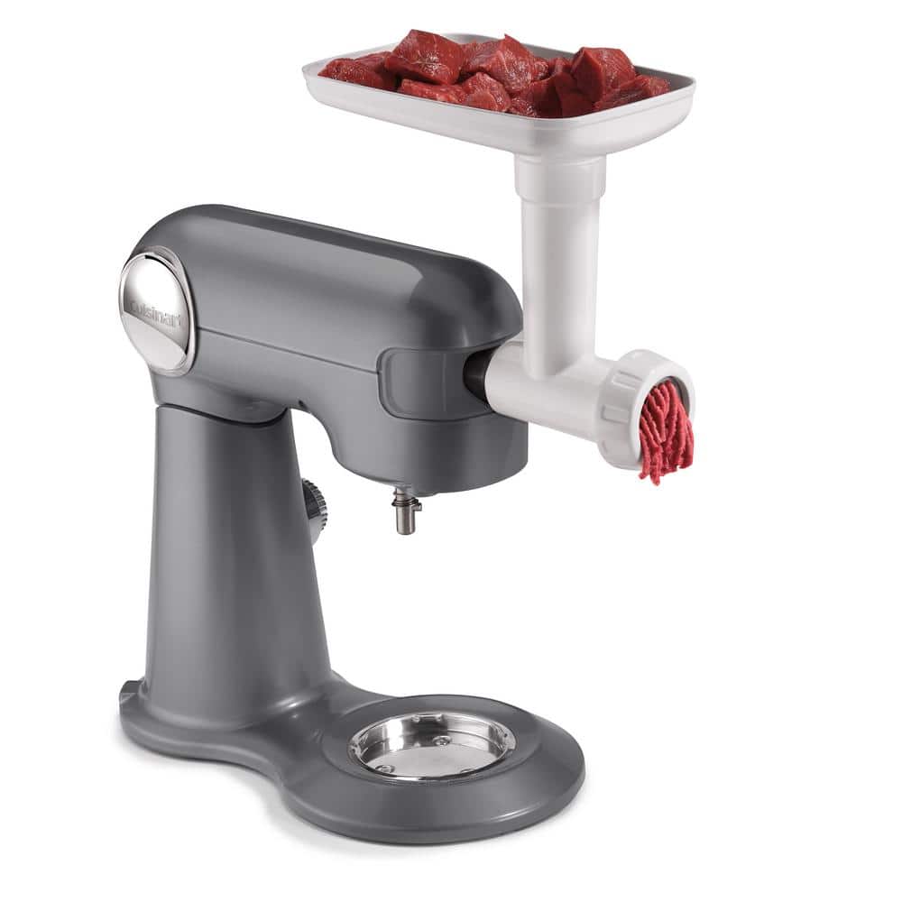 joyparts MG-50 Meat Grinder Attachment ,Compatible with Cuisinart Stand  Mixer SM-50 and SMD-50 Series(Stainless Steel Sausage stuffer Tubes),  Silver
