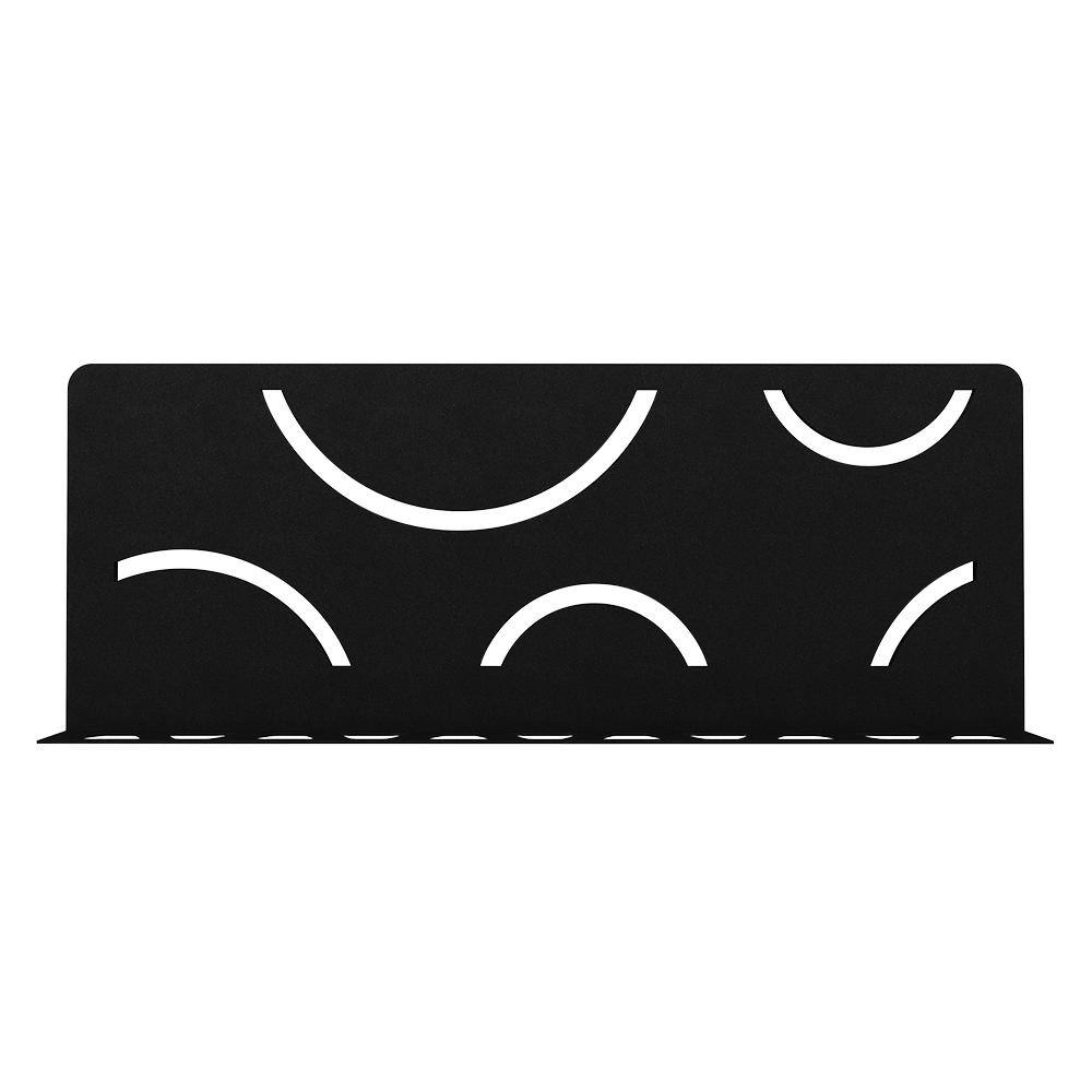 Matte Black Curve Design Wall Storage Shelf