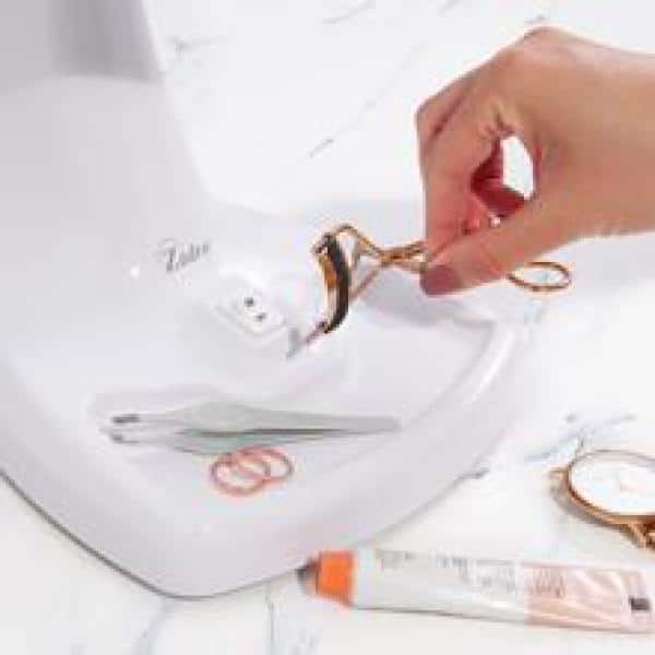 White Dual Magnification Lighted Vanity Mirror