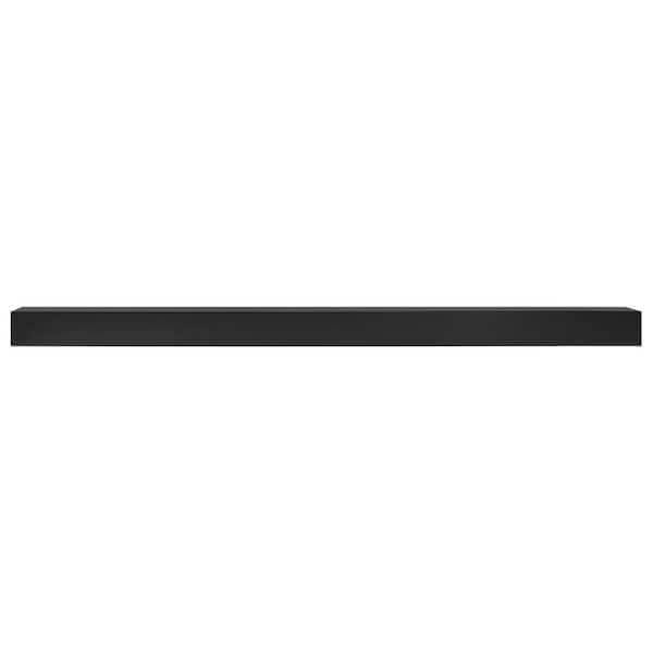 The Tyler Black 6 ft. Fireplace Cap-Shelf Mantel