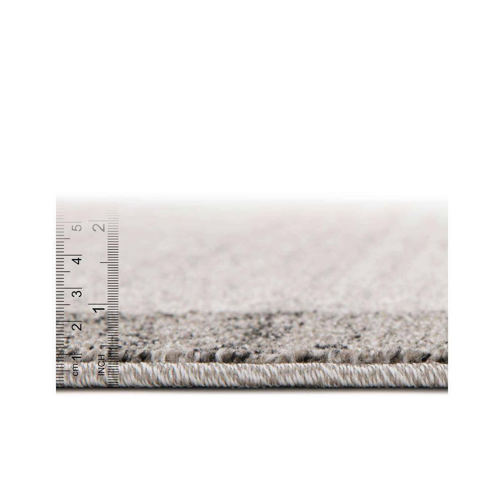 Angelica Light Gray 9' x 12' Tufted Geometric Synthetic Area Rug