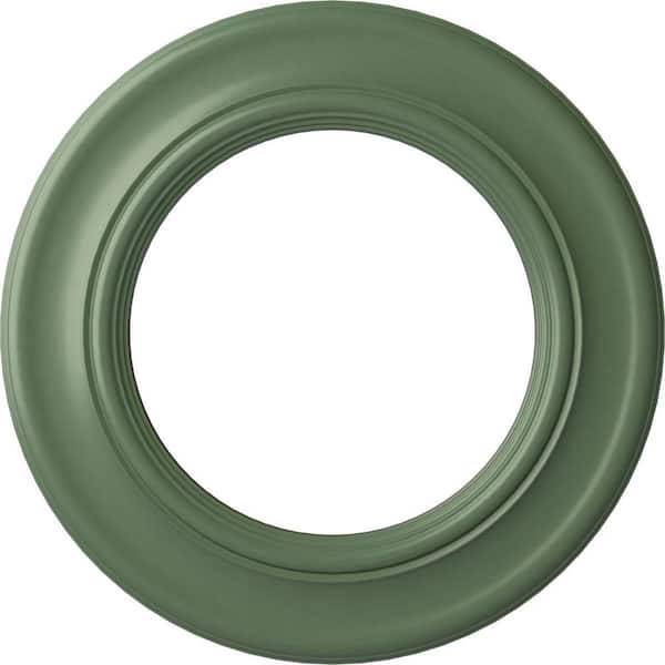 Ekena Millwork 1" x 20-7/8" x 20-7/8" Polyurethane Holmdel Ceiling, Hand-Painted Athenian Green