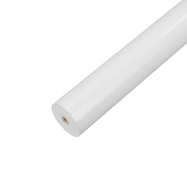 Mix and Match 4 ft. (48 in) 1-3/8 in. dia. Wood Single Smooth Curtain Rod in White (1-Piece 4 ft. rod)