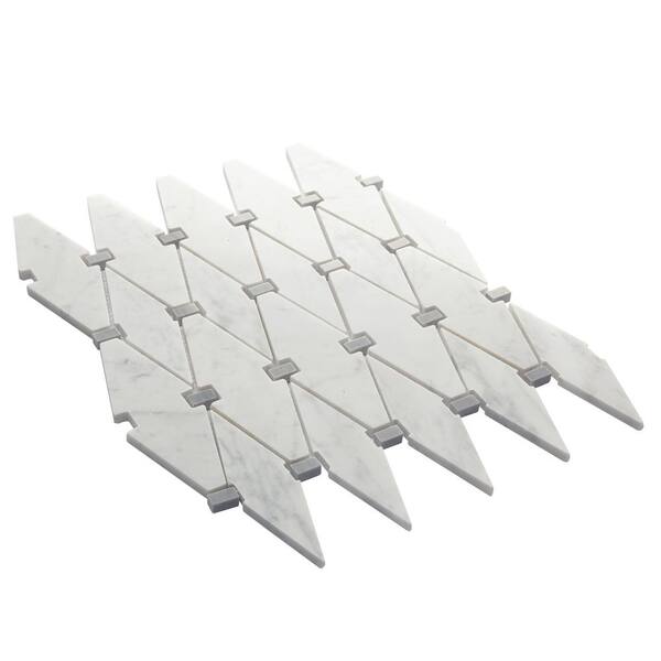 Premier Accents Eclipse Gray Diamond 11 in. x 15 in. x 8 mm Stone Mosaic Floor and Wall Tile (0.94 sq. ft. / piece) Premier Accents Eclipse Gray Diamond 11 in. x 15 in. x 8 mm Stone Mosaic Floor and Wall Tile (0.94 sq. ft. / piece)
