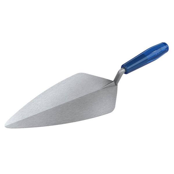 Bon Tool 10 in. x 4-1/2 in. Narrow London Pro Stainless Steel Brick Masonry Trowel with Plastic Handle