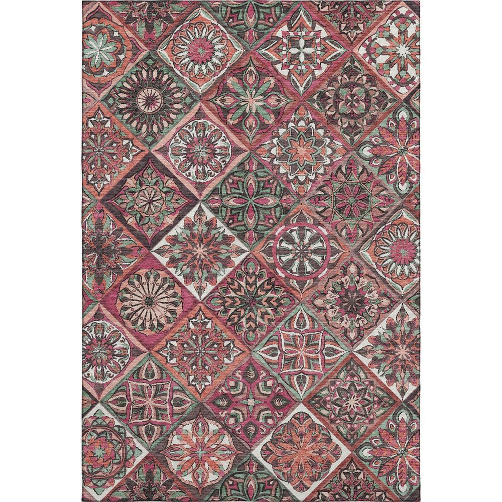 Mayfield Premium Machine Washable Abstract AMF2256 Blush 3 ft. x 5 ft. Area Rug price history on PriceWatchPro