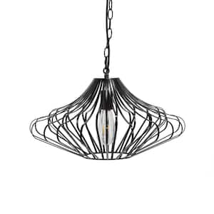 Cliff 6-Watt Black Metal Integrated LED Pendant