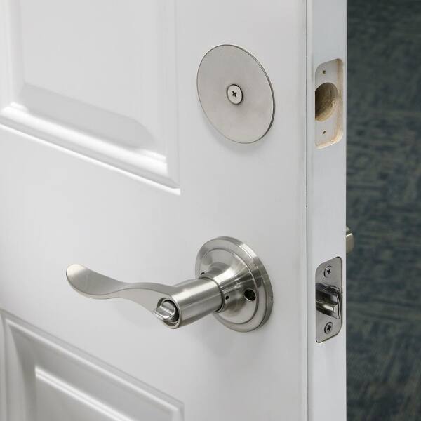 MECCANIXITY 2" Door Hole Cover Plates - Brushed Satin Nickel Deadbolt & Knob Hole Fillers (2-Pack)