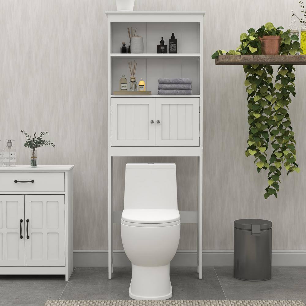 26 in. W x 70 in. H x 9.1 in. D White Over The Toilet Storage with 2 Doors price history on PriceWatchPro