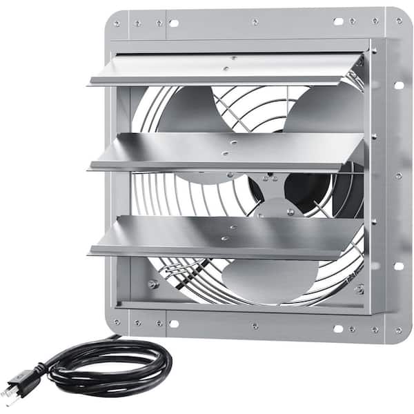 12 in. Aluminum Wall Mounted Shutter Exhaust Fan, 1030 CFM, Automatic Louvers