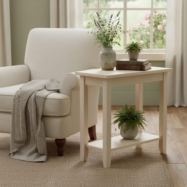 International Concepts Keystone 24 in. W x 24 in. H Unfinished Accent Table