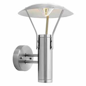 Roofus 2-Light Stainless Steel Outdoor Wall Lantern Sconce