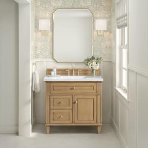 Lorelai 36.0 in. W. x 23.5 in. D x 34.06 in. H Single Bathroom Vanity in Light Natural Oak with White Zeus Quartz Top
