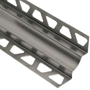 Dilex-EHK Stainless Steel 7/16 in. x 8 ft. 2-1/2 in. Metal Cove-Shaped Tile Edging Trim