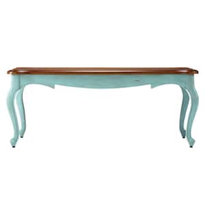 48 in. W Provence Blue and Chestnut Top Coffee Table