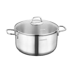 Perla 2-Piece 8.5 Liter Stainless Steel Casserole with Lid in Silver