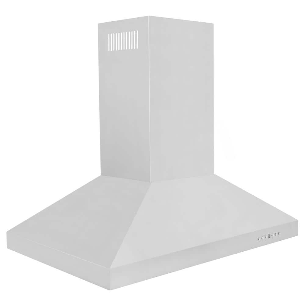 36'' Convertible Stainless Steel Island Range Hood with Charcoal Filter