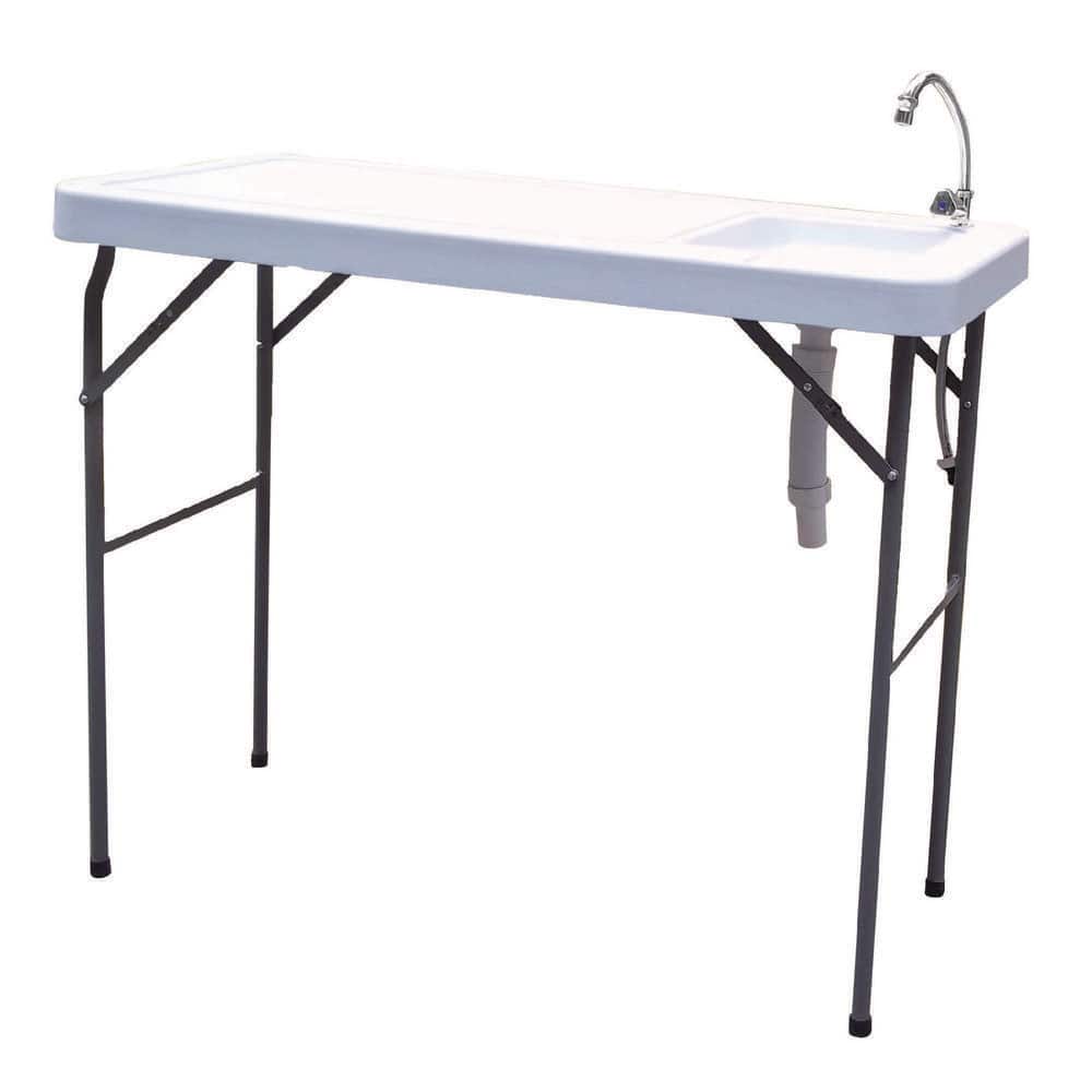 Plastic and Steel Outdoor Fish and Game Cutting Cleaning Picnic Table with 