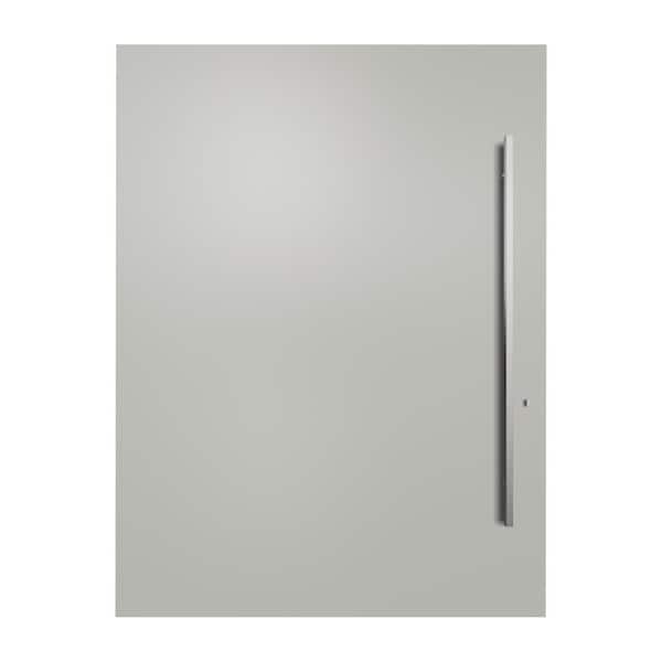 Bordeaux 60 in. x 80 in. Left Hand Inswing White Aluminum Prehung Front Door, 72 in. Ladder Pull, Multi-Point Lock