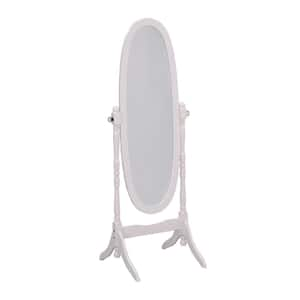 20 in. W x 59.5 in. H Wood White Vanity Mirror