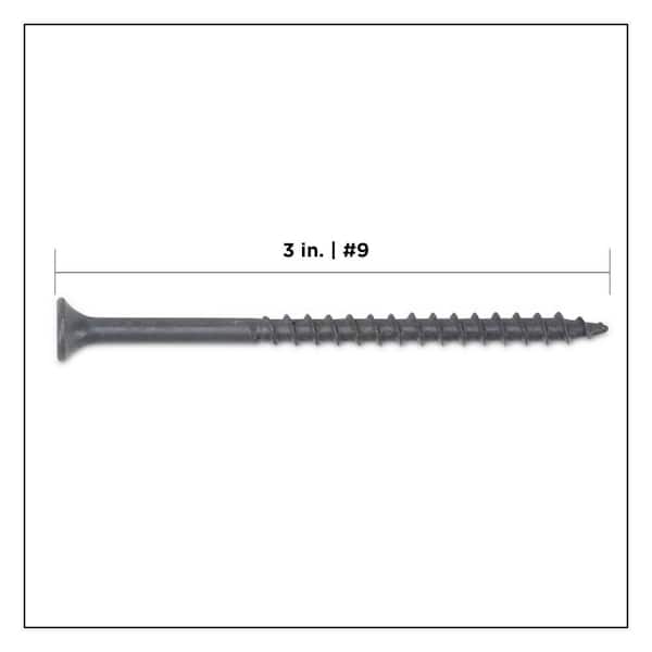 #9 x 3 in. T25 Star Drive Bugle Head Grey Wood Deck Screws 25 lbs. (1800-Count)