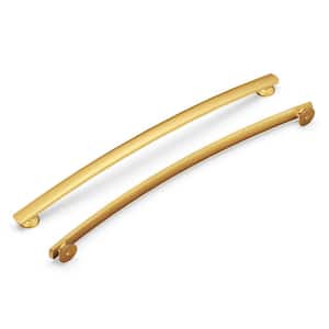 American Diner 12 in. Modern Arch Cabinet Pull Brushed Golden Brass Handle for Kitchen, Bathroom, Furniture (1 Pack)