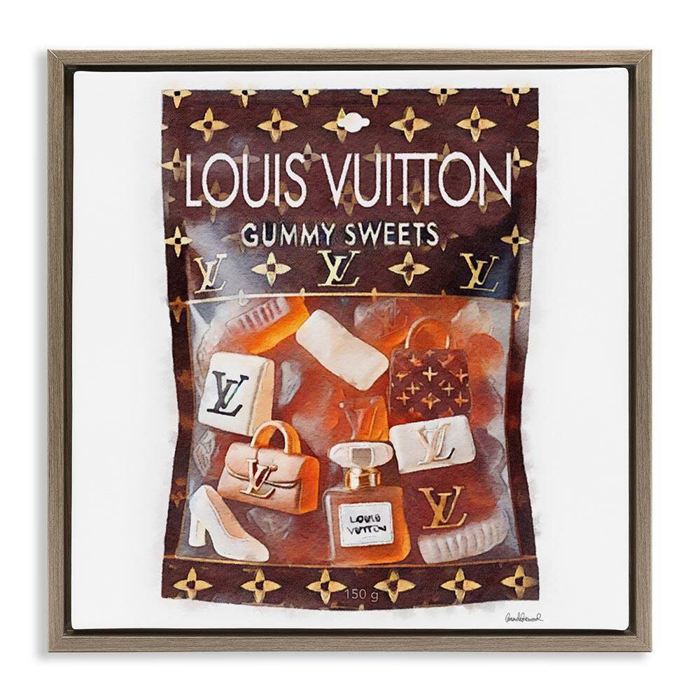 Glam Gummy Sweets by Amanda Greenwood Brown Floater Frame Abstract Graphic Art Print 18 in. x 18 in. price history on PriceWatchPro