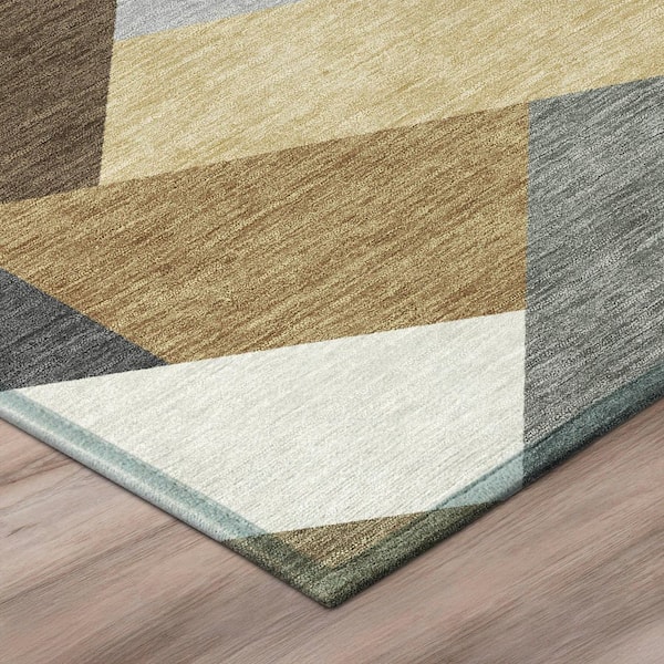 Chantille Machine Washable Indoor/Outdoor Abstract ACN2893 Brown 8 ft. x 10 ft. Area Rug