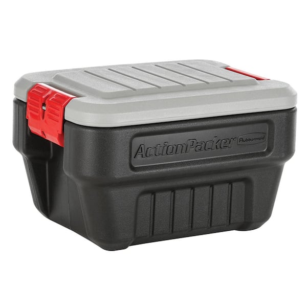 Rubbermaid 8 Gal. Action Packer Storage Bin (4-Pack) RMAP080000 - The Home  Depot