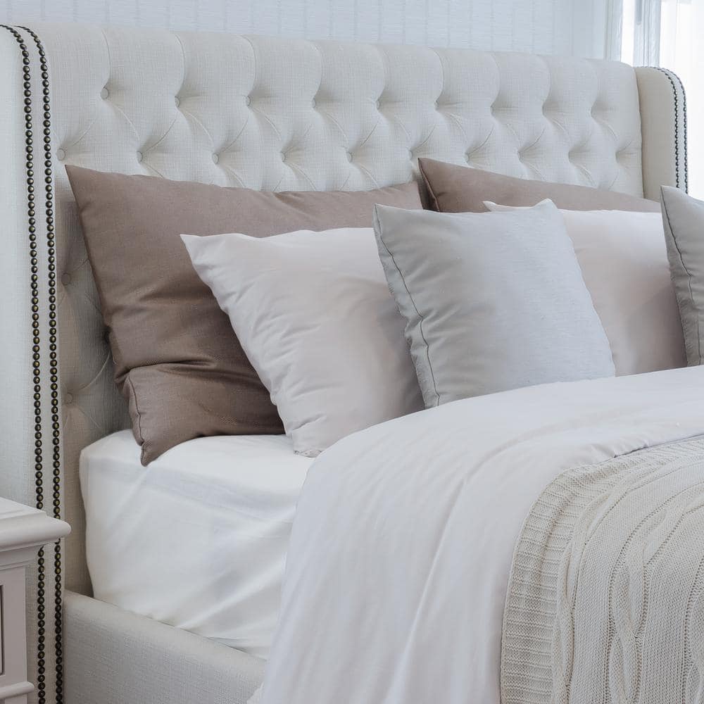 4-Piece White Viscose sheets 100% Bamboo Queen Size Fully Elasticized Deep Pocket Fitted Sheet