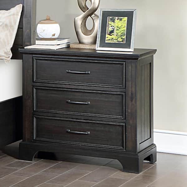 New Classic Furniture Stafford County Walnut 3-Drawer Nightstand