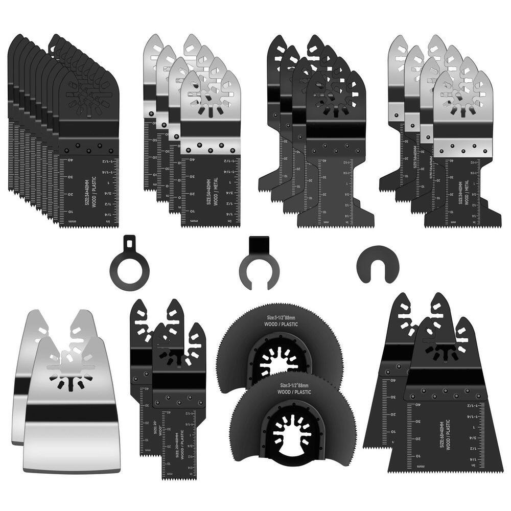 30-Piece Oscillating Tool Blades Kit, Quick Release, Universal Fit for Dewalt, Milwaukee, Ryobi, Wood and Metal C price history on PriceWatchPro