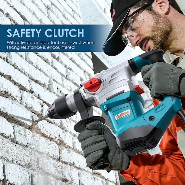 Afoxsos 1-1/4 Inch SDS-Plus Rotary Hammer Drill with Safety Clutch
