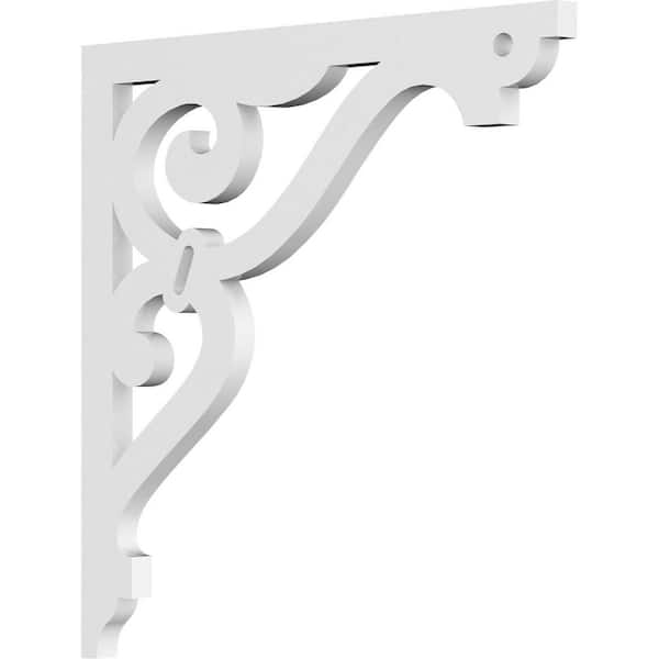 Ekena Millwork 5/8 in. W x 14 in. H x 14 in. D PVC Finley Bracket