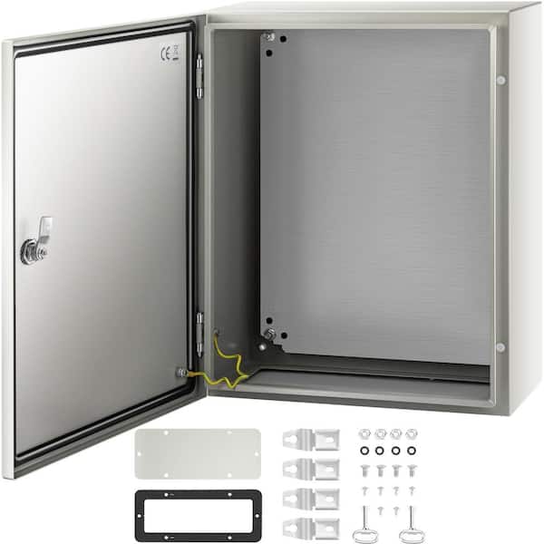 Electrical Enclosure 20 in. x 16 in. x 8 in. Cabon Steel IP66 Nema 4X Electrical Junction Box with Mounting Plate