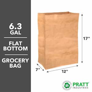 6.3 Gal. 1/6 Kraft Grocerey Sacks (400-Count) 1 Bale of 400 Bags