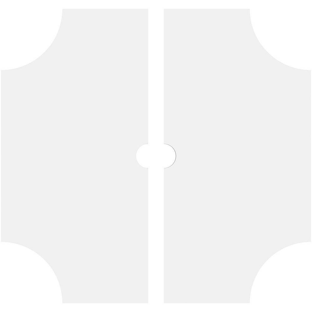 12'' White PVC Contemporary Two-Piece Ceiling Medallion