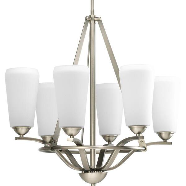 Progress Lighting Moments Collection 6-Light Antique Nickel Chandelier