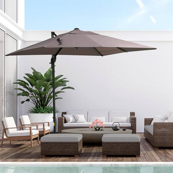 ITOPFOX 8FT Aluminum Hanging Cantilever, Offset Patio Umbrella